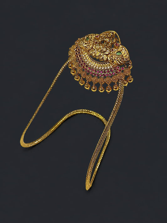 Traditional Premium Antique Peacock Motif Vanki Armlet - Temple Jewelry