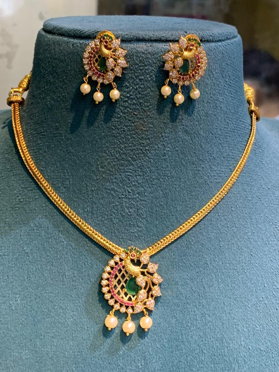 Trending Simple White Beads Chain Necklace With Earrings - Premium Matte finish