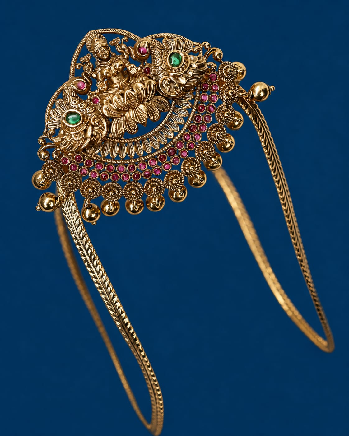 Traditional Premium Antique Peacock Motif Vanki Armlet - Temple Jewelry
