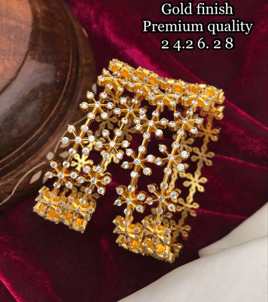 Beautiful Bridal Gold Bangles South Indian Bangles -set of 4