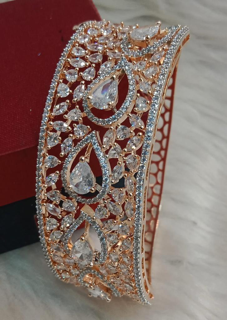 Exquisite Designs- American Diamond Bracelets-Cz Openable Kada Bangle