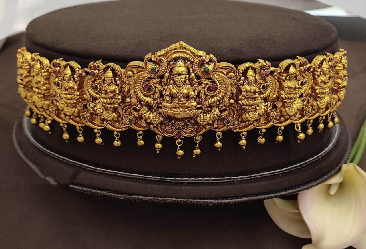 Traditional Temple Jewelry Lakshmi Matte finish Hipbelt for the Traditional you