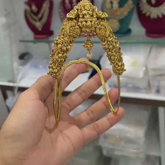 Premium Antique Lakshmi Design Bridal Vanki / Bajuband - 1 Piece 