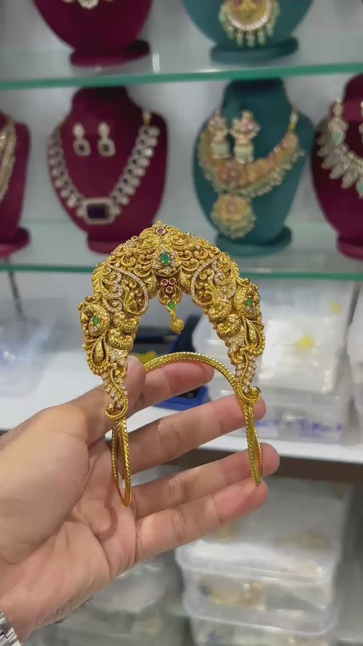 Premium Temple Jewelry  Single Vanki- Adult Size Armlet