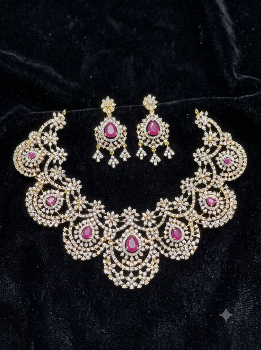 Elegant Bridal Choker Necklace - PremiumGj Finish