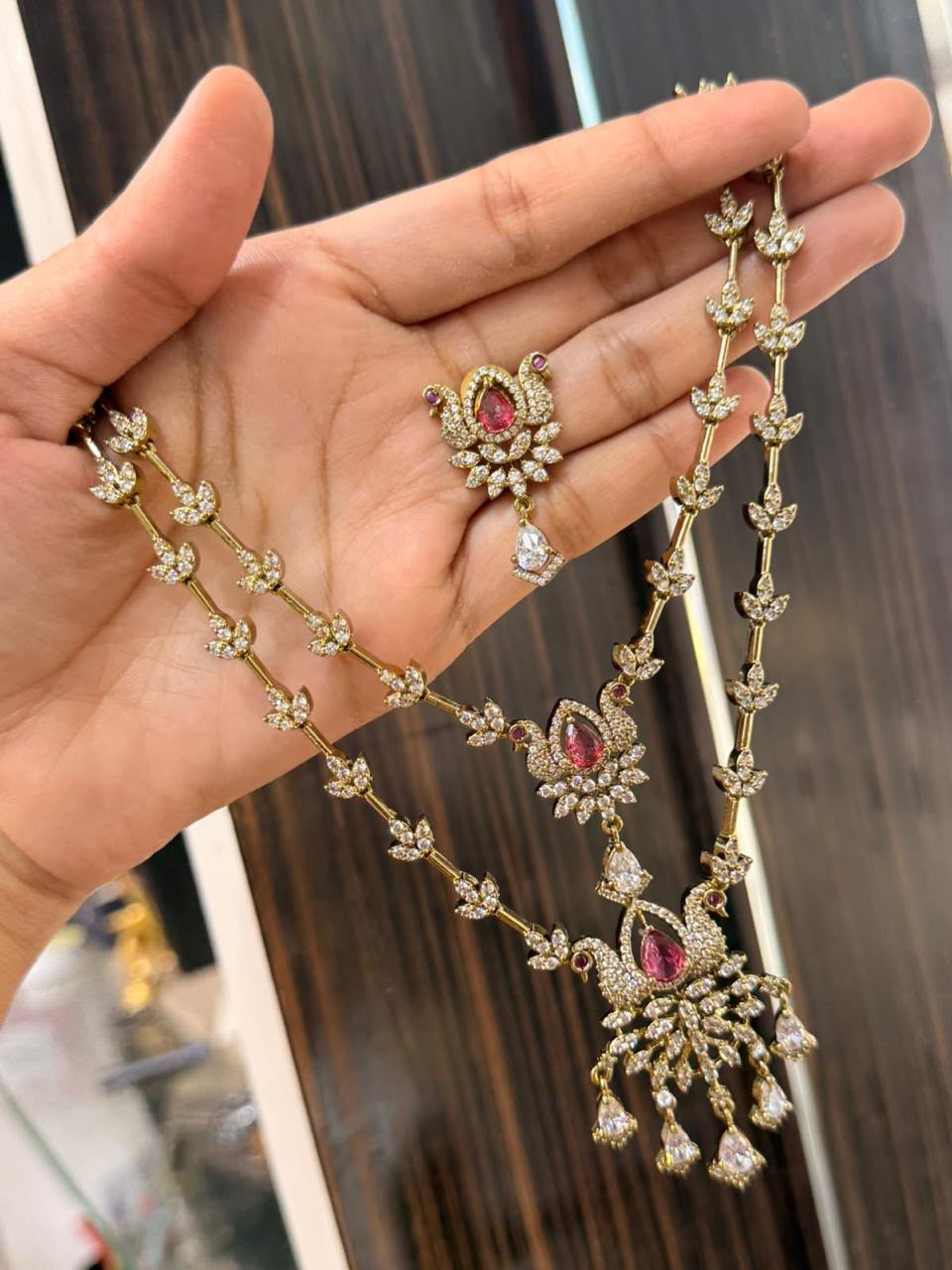 Premium Antique Finish Stunning Choker Necklace with Earrings