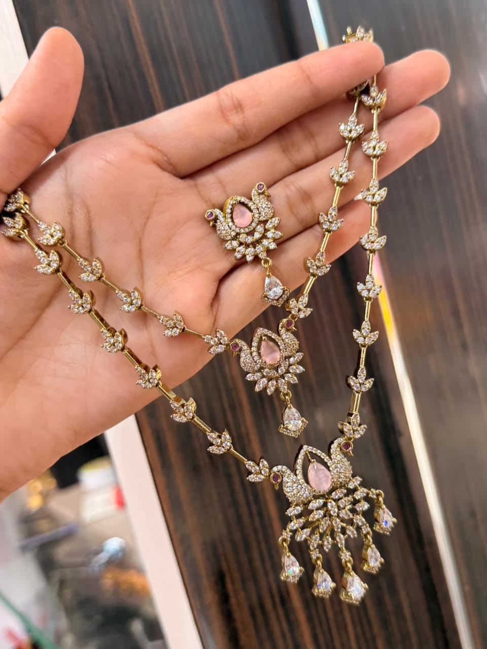 Premium Antique Finish Stunning Choker Necklace with Earrings
