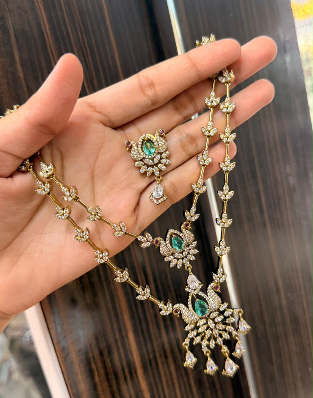 Premium Antique Finish Stunning Choker Necklace with Earrings