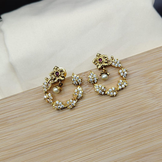 Designer Premium Finish Stone Earrings - 1 Pair