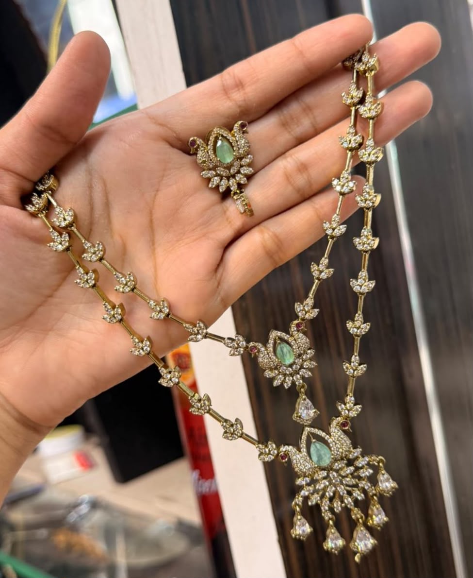 Premium Antique Finish Stunning Choker Necklace with Earrings