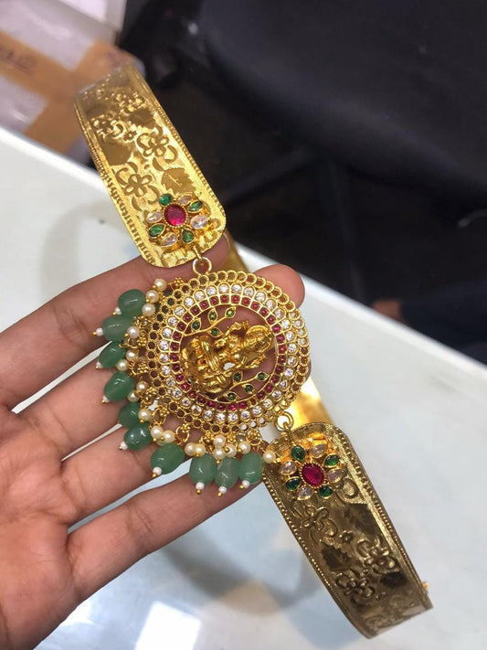 Premium Lakshmi Hipbelt: Timeless Temple Jewelry Elegance for Bridal or Party Wear
