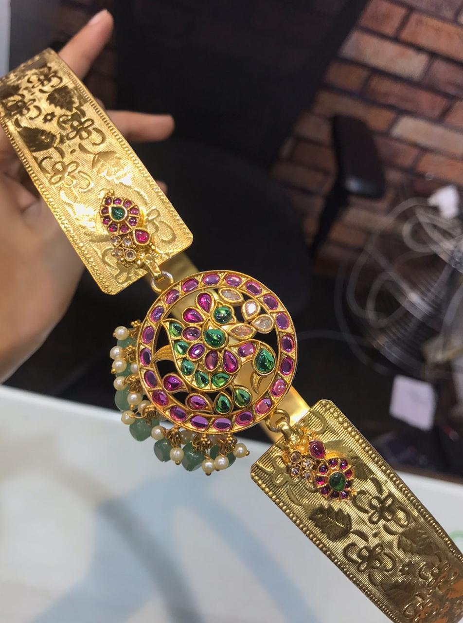 Traditional Temple Jewelry Premium finish Peacock Hipbelt for the Traditional you