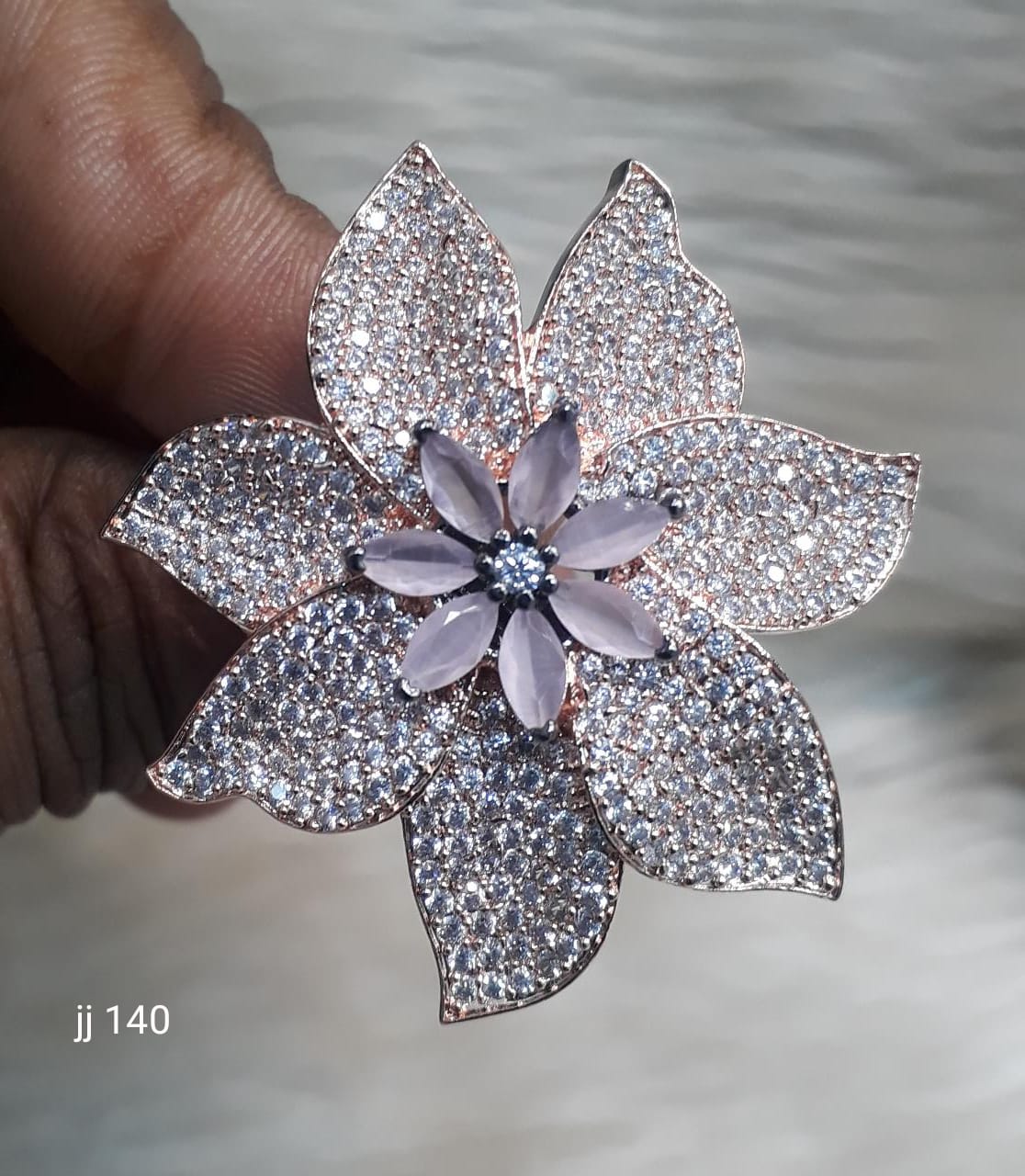 Unique Fashion Adjustable Rings Designer Premium American Diamond Jewelry Partywear