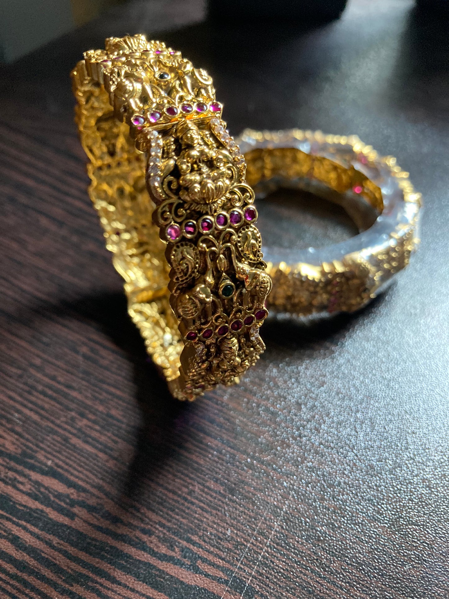 Designer Wear Antique Nagaci Openable Kada Bangle 1 piece- Temple Jewelry