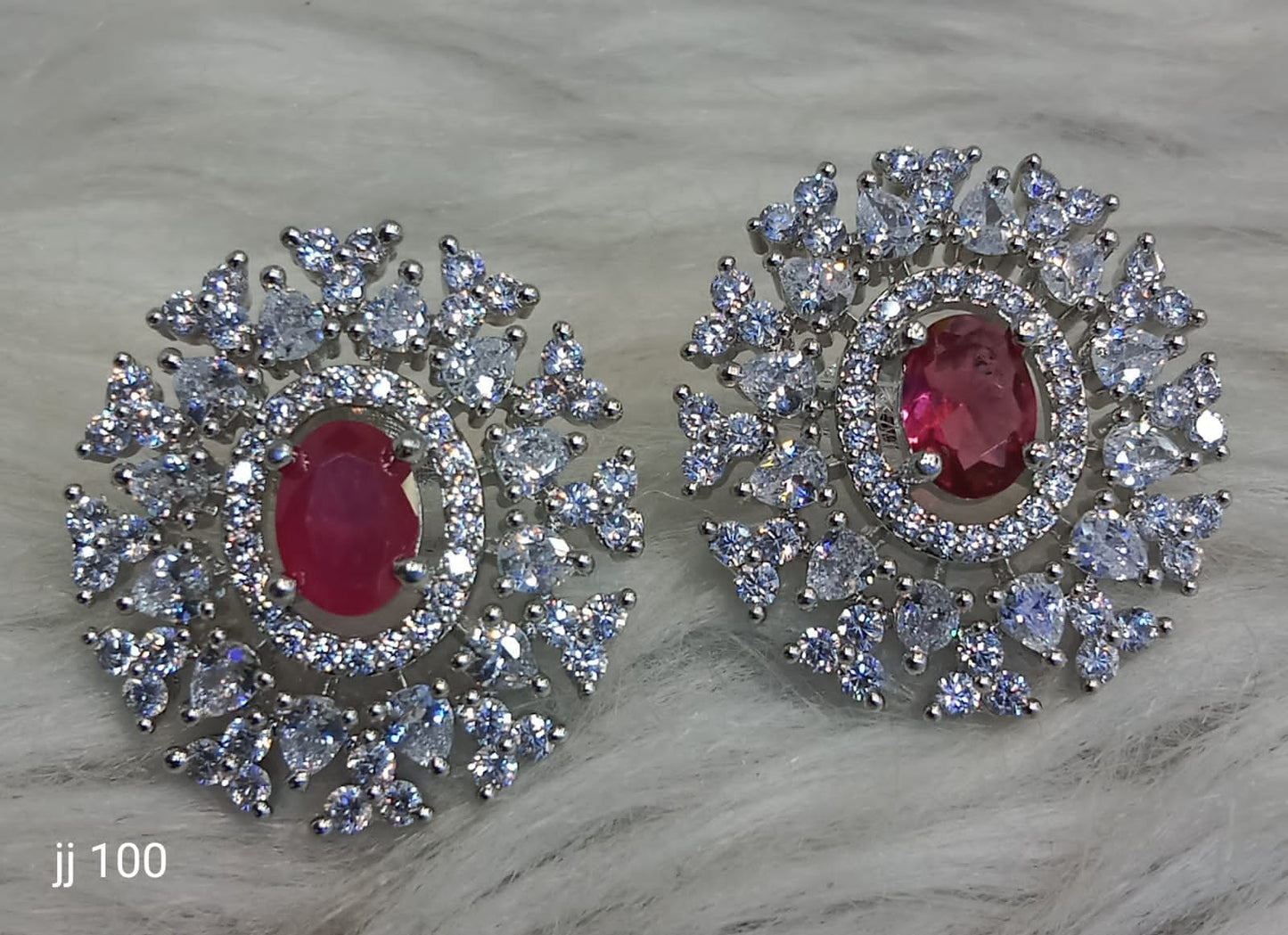 Classy American Diamond Stone Stud Earrings
