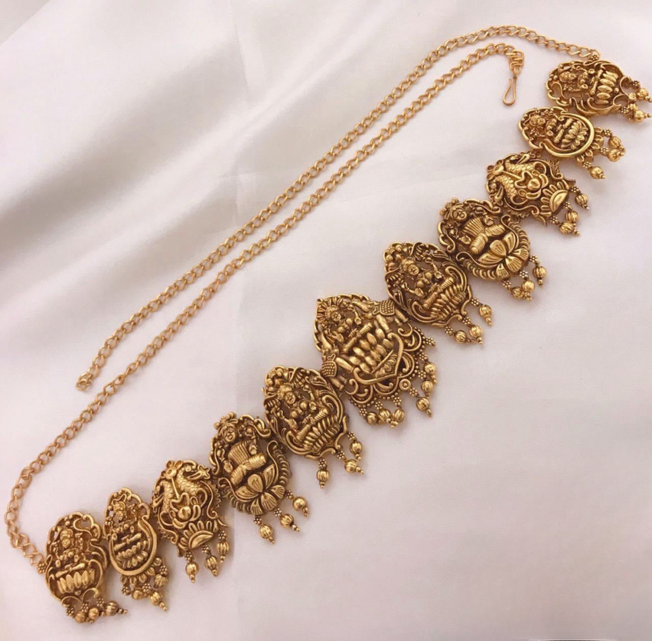 Traditional Temple Jewelry Naga Matte finish Hipchain for the Traditional you